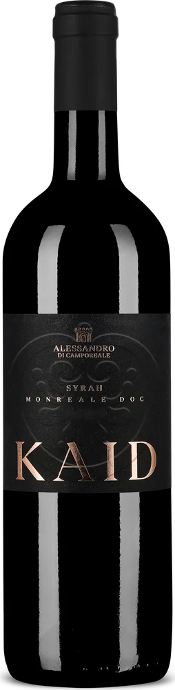Bottiglia di Kaid Syrah di Alessandro di Camporeale